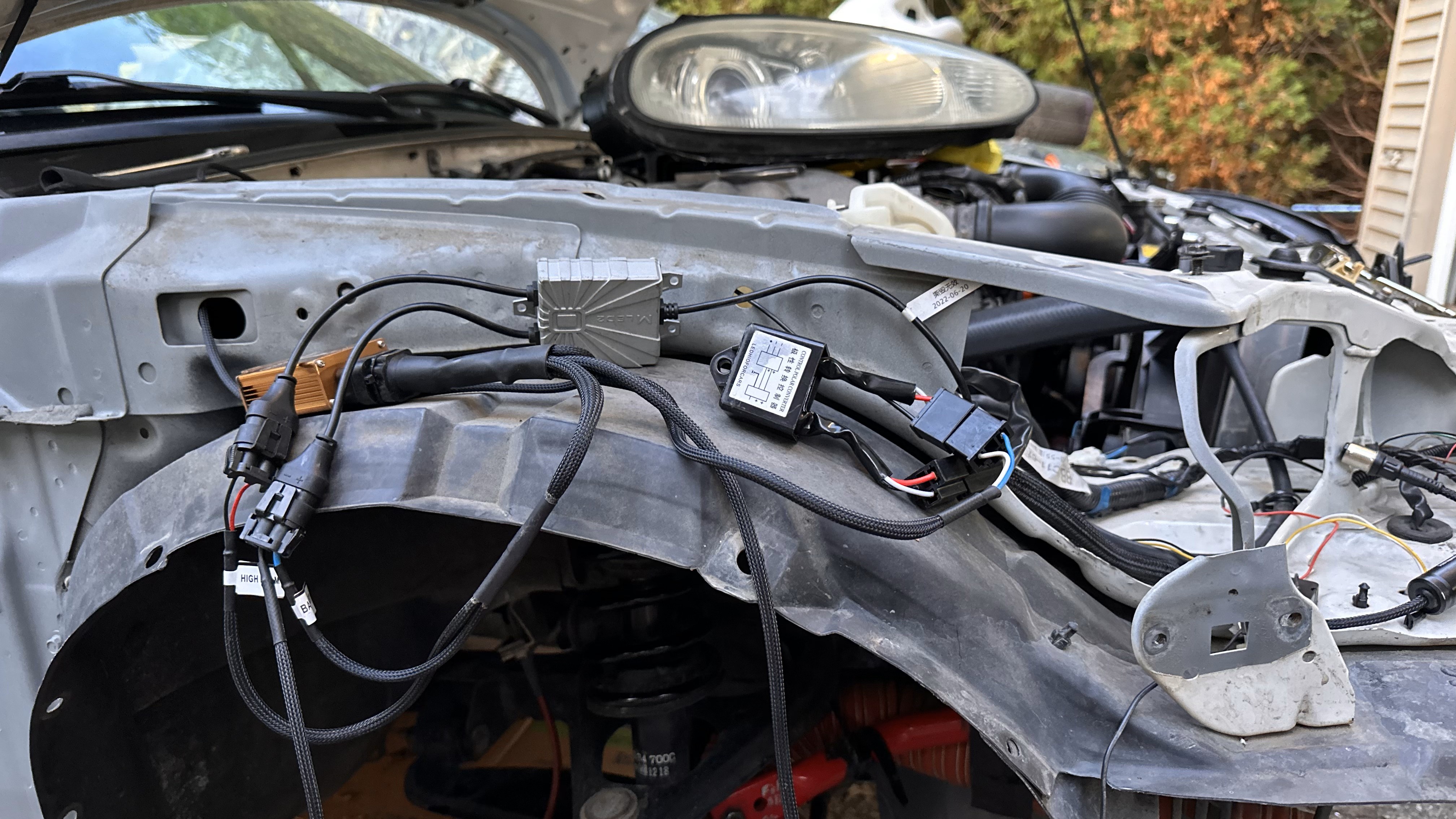 Headlight rewiring